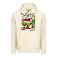 Sandshell it's fine we're fine everythıng is fine! nursecre Premium Hoodie - FaDigitalArtStudio