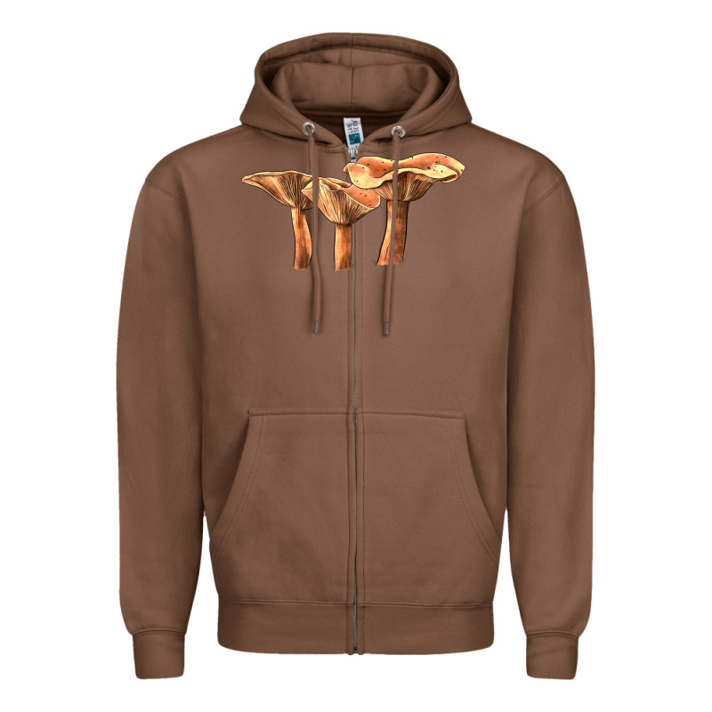 Lactarius Rufus Mushroom Illustrations Zipper Hoodie by LillyAllenDesigns | Teevron