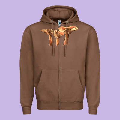 Lactarius Rufus Mushroom Illustrations Zipper Hoodie Designed By Lillyallendesigns