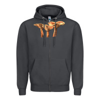 Smoke Lactarius Rufus Mushroom Illustrations Zipper Hoodie - LillyAllenDesigns