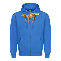True Royal Lactarius Rufus Mushroom Illustrations Zipper Hoodie - LillyAllenDesigns