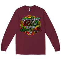 Burgundy 1865 juneteenth Long Sleeve Tee - CowGirlArtShop
