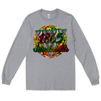 Heather Grey 1865 juneteenth Long Sleeve Tee - CowGirlArtShop