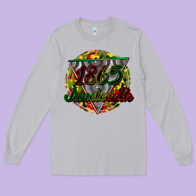1865 Juneteenth Long Sleeve Tee Designed By Cowgirlartshop