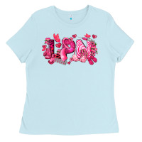 Baby Blue lpn breast cancer certified nursing assistant Ladies Tee - LillyAllenDesigns
