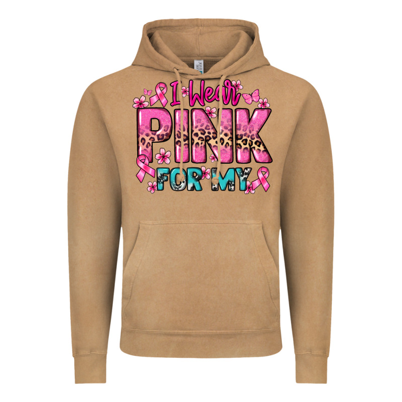 I Wear Pink For My Custom Name Cancer Awareness Vintage Hoodie by HowdyJamesFarm | Teevron