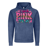 Vintage Denim I wear pink for my custom name Cancer Awareness Vintage Hoodie - HowdyJamesFarm