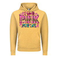 Vintage Mustard I wear pink for my custom name Cancer Awareness Vintage Hoodie - HowdyJamesFarm