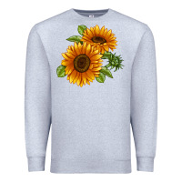 Heather Grey Soraya Sunflower Premium Sweatshirt - LillyAllenDesigns