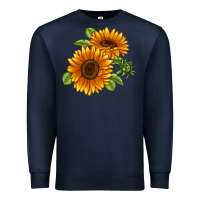 Navy Soraya Sunflower Premium Sweatshirt - LillyAllenDesigns