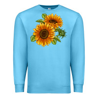 Ocean Blue Soraya Sunflower Premium Sweatshirt - LillyAllenDesigns