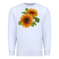 White Soraya Sunflower Premium Sweatshirt - LillyAllenDesigns