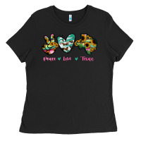 Black Peace Love Texas Ladies Tee - RanaPortraitStore