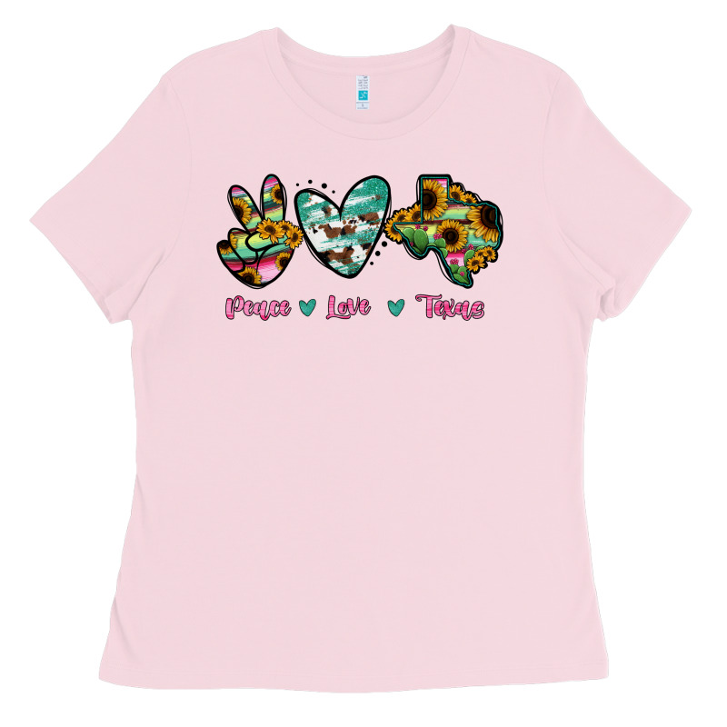 Peace Love Texas Ladies Tee by RanaPortraitStore | Teevron