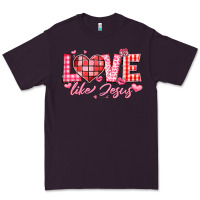 Plum love like jesus la Premium Tee - LillyAllenDesigns