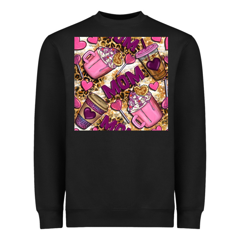Mom Coffee Cups With Leopard Seamless Pattern Bbs Heavyweight Sweatshirt by BundleAndBundleShop | Teevron