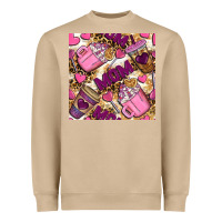 Mushroom mom coffee cups with leopard seamless pattern bbs Heavyweight Sweatshirt - BundleAndBundleShop