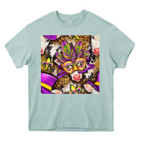 Arona Mardi Gras cow with carnival mask seamless pattern Heavy Core Tee - BundleAndBundleShop