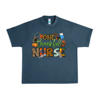 Midnight Navy One thankful Nurse Urban Heavy Tee - NancyCooperArtShop
