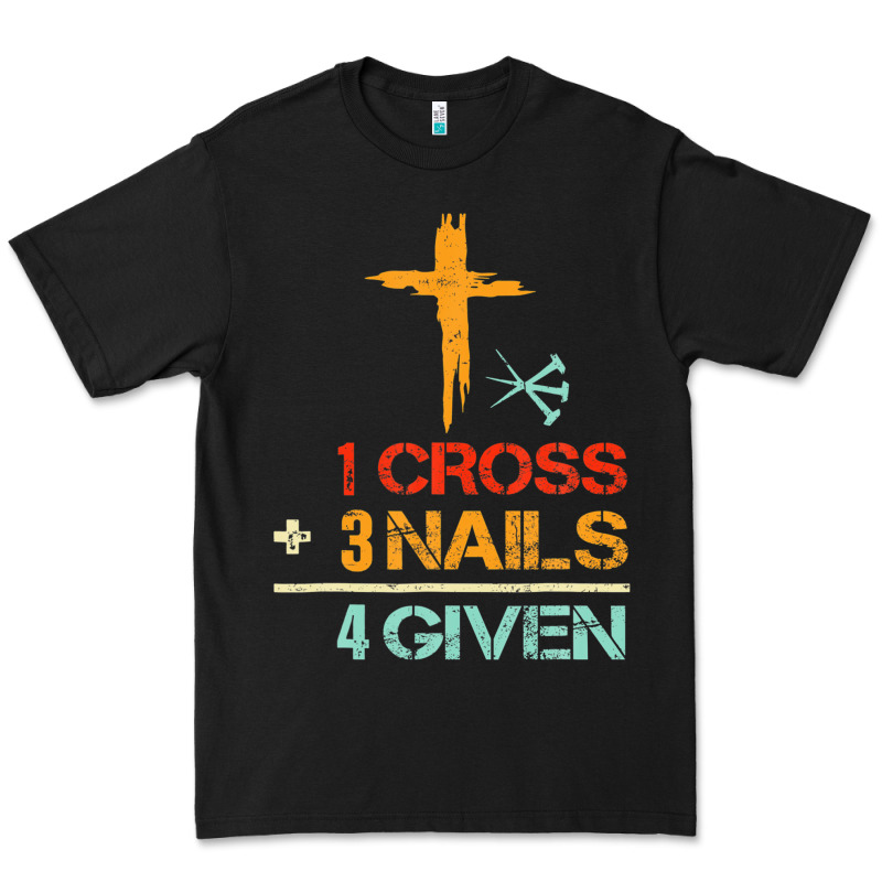 Vintage 1 Cross 3 Nails Forgiven Christian Easter Gift Premium Tee by lanVoArt | Teevron