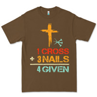 Cacao Vintage 1 Cross 3 Nails Forgiven Christian Easter Gift Premium Tee - lanVoArt