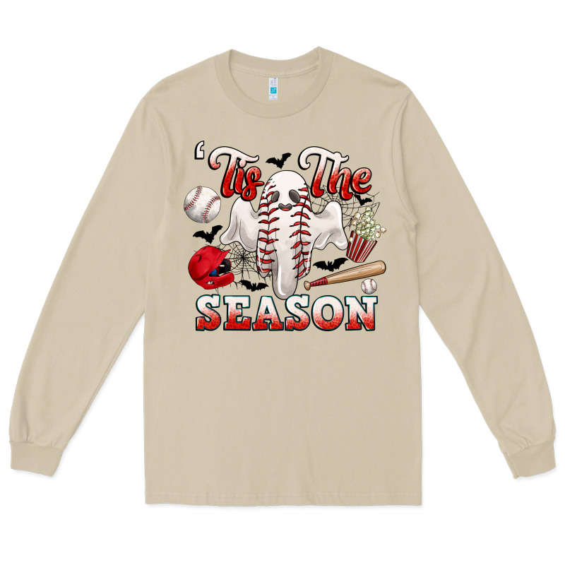 Tis The Season Baseball Halloween Long Sleeve Tee by CowGirlArtShop | Teevron