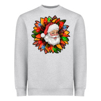 Heather Grey santa claus with sunflower christmas bbs Heavyweight Sweatshirt - BundleAndBundleShop