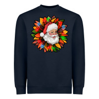 Navy santa claus with sunflower christmas bbs Heavyweight Sweatshirt - BundleAndBundleShop