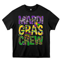 Black Mardi Gras crew Heavy Core Tee - BundleAndBundleShop