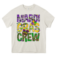 Cream Mardi Gras crew Heavy Core Tee - BundleAndBundleShop