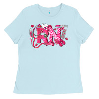 Baby Blue rn breast cancer registered nurse Ladies Tee - LillyAllenDesigns