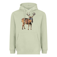 Matcha Mule Buck Deer Heavyweight Hoodie - LillyAllenDesigns