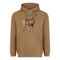 Toasted Coconut Mule Buck Deer Heavyweight Hoodie - LillyAllenDesigns
