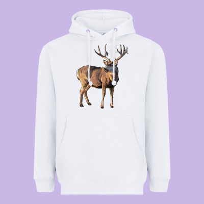 Mule Buck Deer Heavyweight Hoodie Designed By Lillyallendesigns