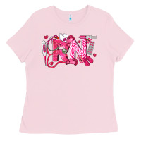 Bubblegum Pink rn breast cancer registered nurse Ladies Tee - LillyAllenDesigns