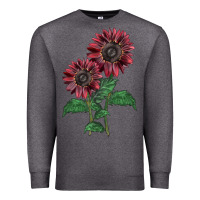 Charcoal Heather 2 Chocolate sunflower Premium Sweatshirt - LillyAllenDesigns