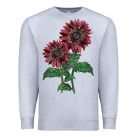 Heather Grey 2 Chocolate sunflower Premium Sweatshirt - LillyAllenDesigns