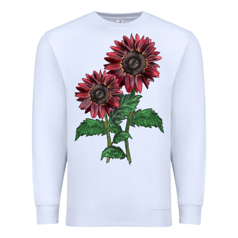 2 Chocolate Sunflower Premium Sweatshirt by LillyAllenDesigns | Teevron