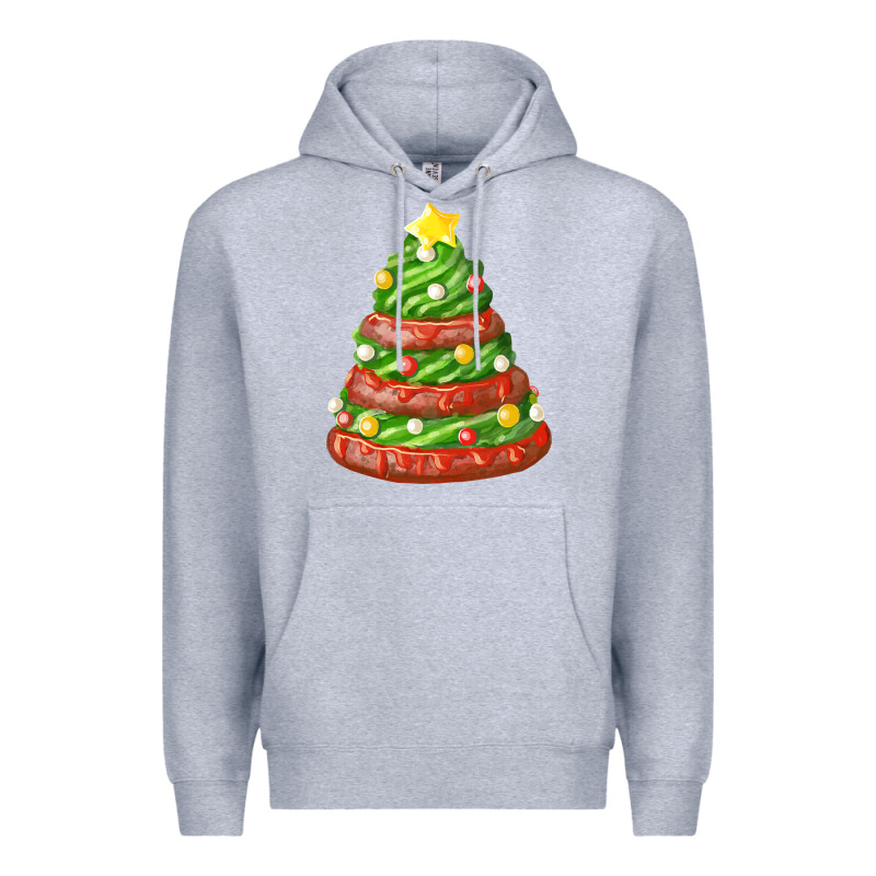 Green Chocolate Christmas Cookie Cake Premium Hoodie by FaDigitalArtStudio | Teevron
