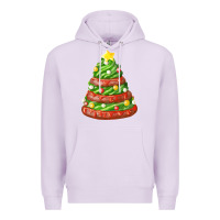 Lilac green chocolate christmas cookie cake Premium Hoodie - FaDigitalArtStudio