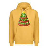 Mustard green chocolate christmas cookie cake Premium Hoodie - FaDigitalArtStudio