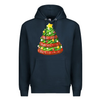 Navy green chocolate christmas cookie cake Premium Hoodie - FaDigitalArtStudio