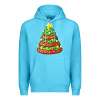 Ocean Blue green chocolate christmas cookie cake Premium Hoodie - FaDigitalArtStudio