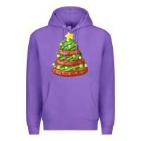 Purple green chocolate christmas cookie cake Premium Hoodie - FaDigitalArtStudio