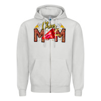 Dove Grey cheer mom Zipper Hoodie - CowhideDigitalArt
