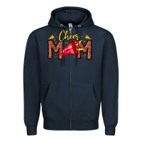 Navy cheer mom Zipper Hoodie - CowhideDigitalArt