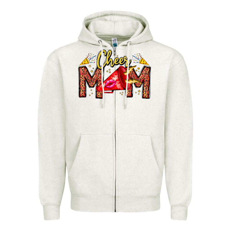 Cheer Mom Zipper Hoodie by CowhideDigitalArt | Teevron