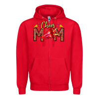 Red cheer mom Zipper Hoodie - CowhideDigitalArt