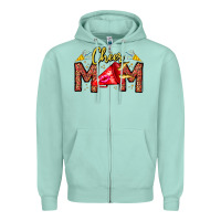 Seafoam cheer mom Zipper Hoodie - CowhideDigitalArt