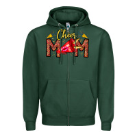Sports Green cheer mom Zipper Hoodie - CowhideDigitalArt